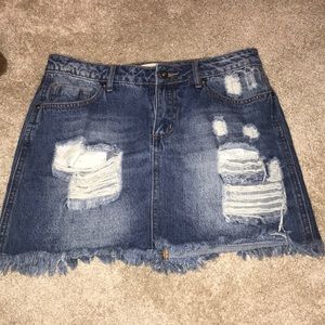 Blue jean skirt
